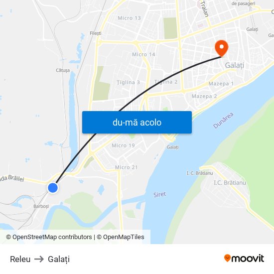 Harta de Releu către Galați