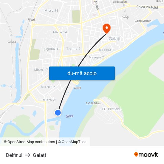 Harta de Delfinul către Galați