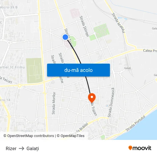 Harta de Rizer către Galați