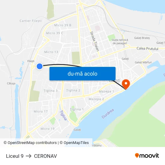 Harta de Liceul 9 către CERONAV