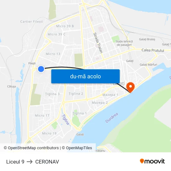 Harta de Liceul 9 către CERONAV