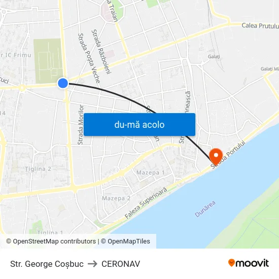 Harta de Str. George Coșbuc către CERONAV