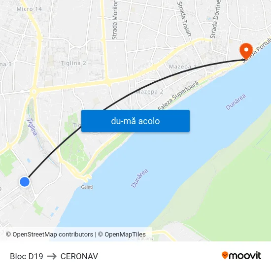 Harta de Bloc D19 către CERONAV