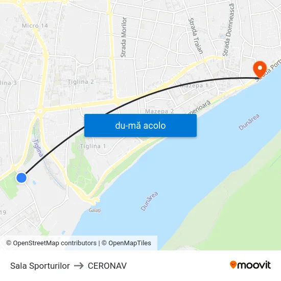 Harta de Sala Sporturilor către CERONAV