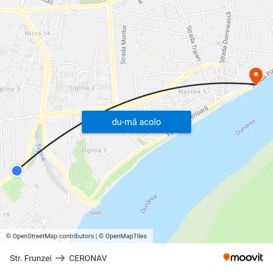 Harta de Str. Frunzei către CERONAV