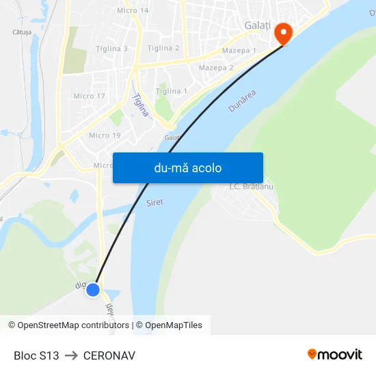 Harta de Bloc S13 către CERONAV