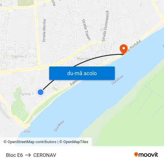 Harta de Bloc E6 către CERONAV