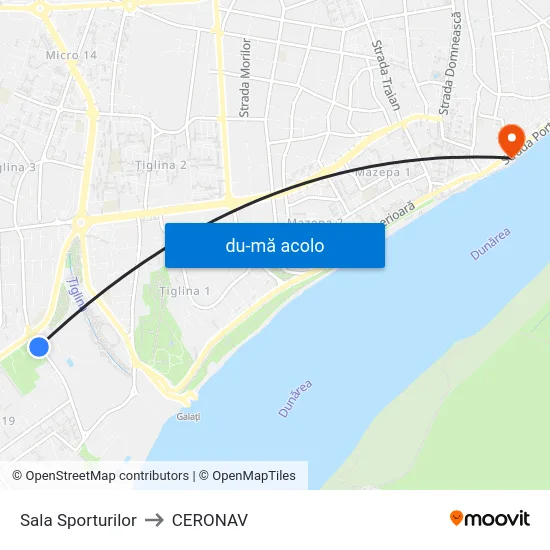 Harta de Sala Sporturilor către CERONAV