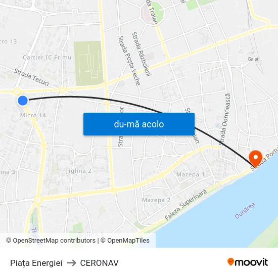 Harta de Piața Energiei către CERONAV