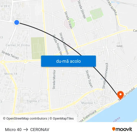 Harta de Micro 40 către CERONAV