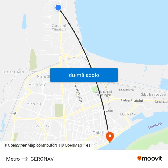 Harta de Metro către CERONAV