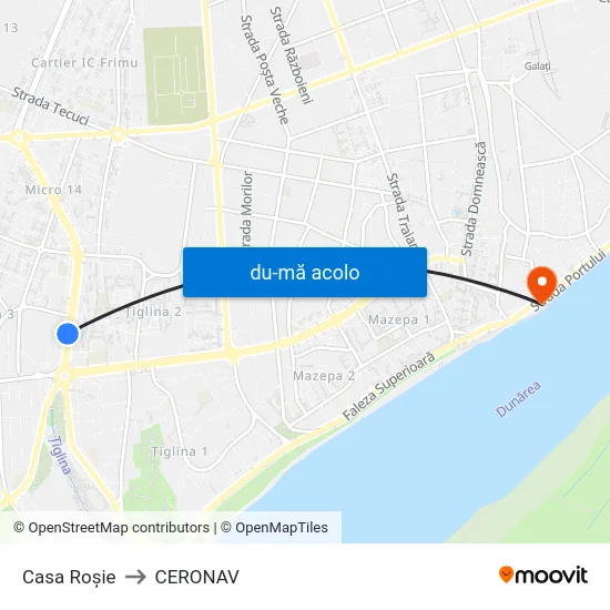 Harta de Casa Roșie către CERONAV