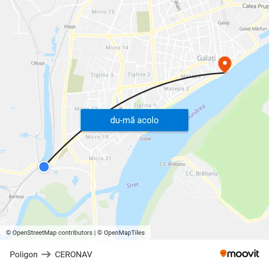 Harta de Poligon către CERONAV