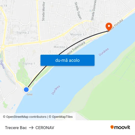 Harta de Trecere Bac către CERONAV