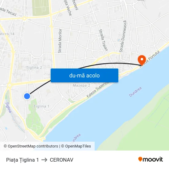 Harta de Piața Țiglina 1 către CERONAV