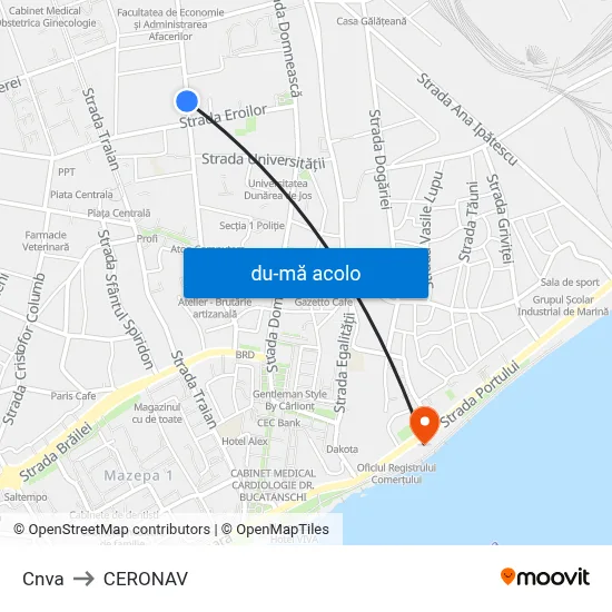 Harta de Cnva către CERONAV