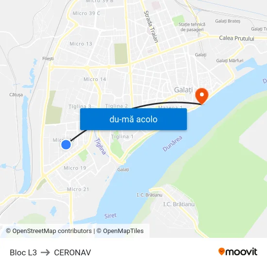 Harta de Bloc L3 către CERONAV