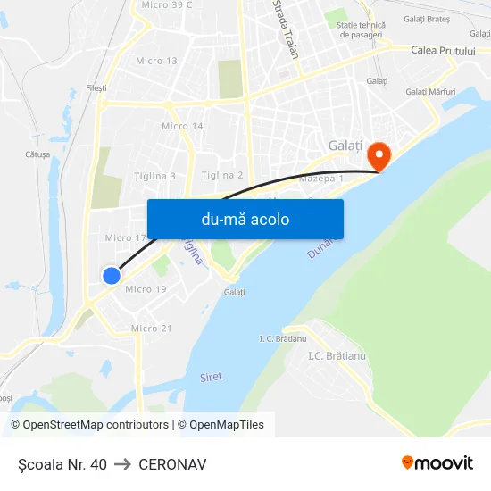 Harta de Școala Nr. 40 către CERONAV