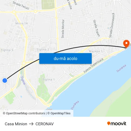 Harta de Casa Minion către CERONAV