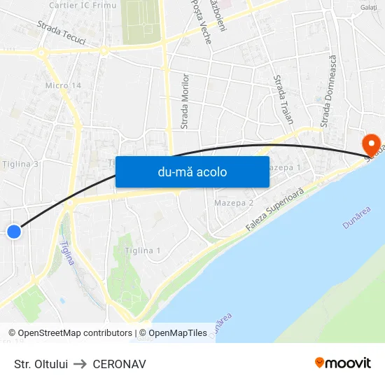 Harta de Str. Oltului către CERONAV