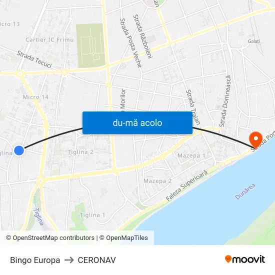 Harta de Bingo Europa către CERONAV