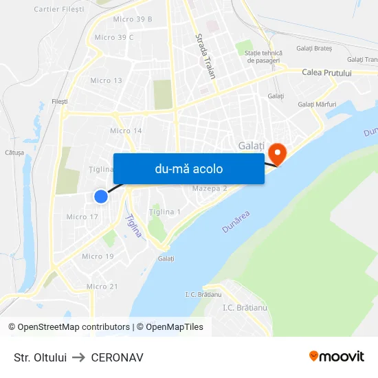 Harta de Str. Oltului către CERONAV