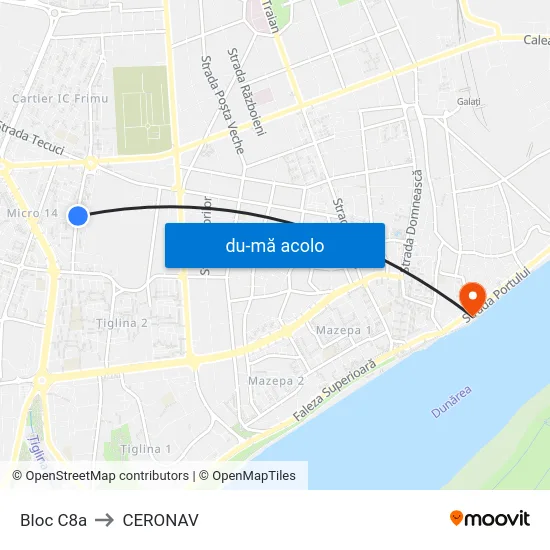 Harta de Bloc C8a către CERONAV