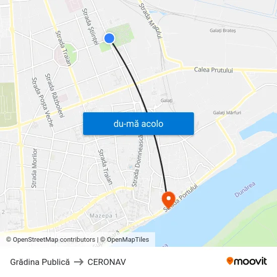 Harta de Grădina Publică către CERONAV