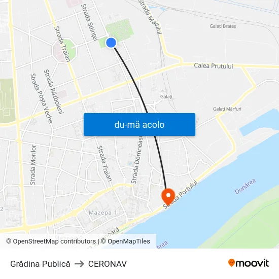 Harta de Grădina Publică către CERONAV