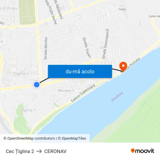 Harta de Cec Țiglina 2 către CERONAV