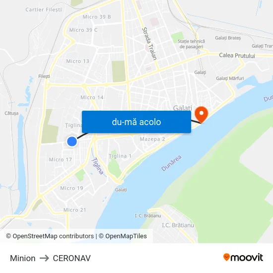 Harta de Minion către CERONAV