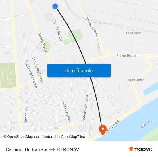 Harta de Căminul De Bătrâni către CERONAV