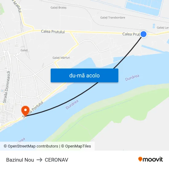 Harta de Bazinul Nou către CERONAV