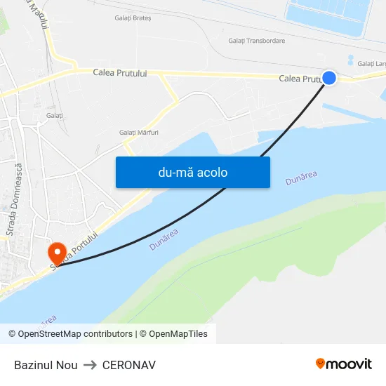 Harta de Bazinul Nou către CERONAV