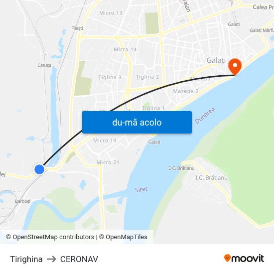 Harta de Tirighina către CERONAV