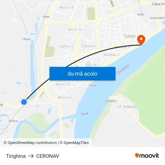 Harta de Tirighina către CERONAV