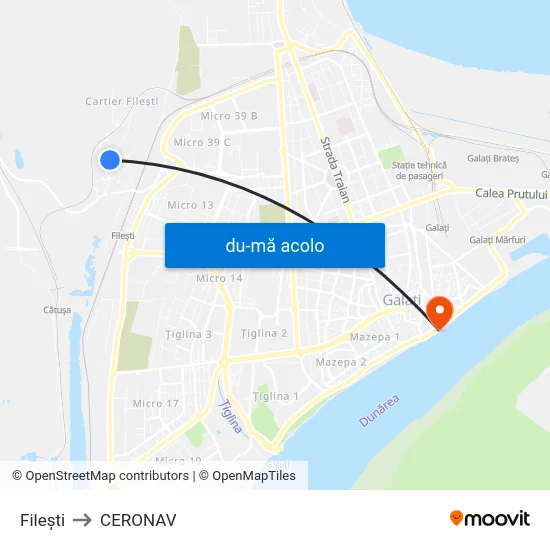 Harta de Filești către CERONAV