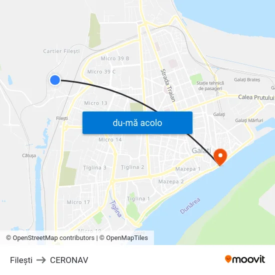 Harta de Filești către CERONAV