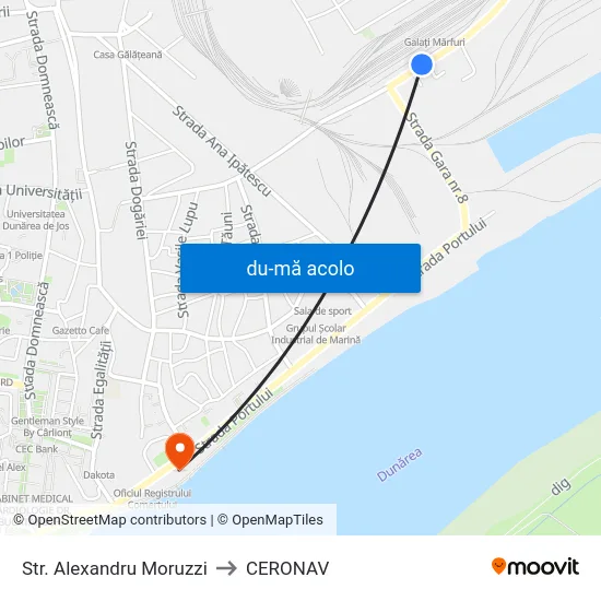Harta de Str. Alexandru Moruzzi către CERONAV