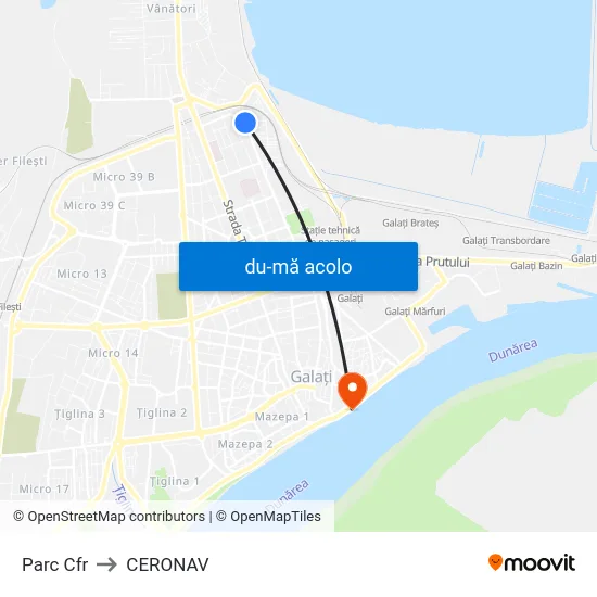 Harta de Parc Cfr către CERONAV