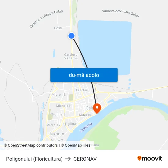 Harta de Poligonului (Floricultura) către CERONAV