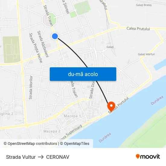 Harta de Strada Vultur către CERONAV