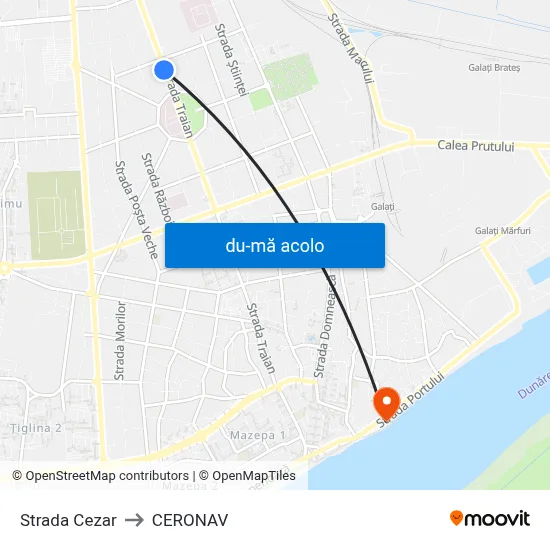 Harta de Strada Cezar către CERONAV