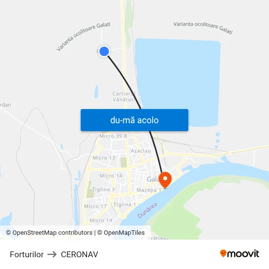 Harta de Forturilor către CERONAV