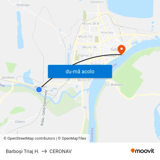 Harta de Barboşi Triaj H. către CERONAV