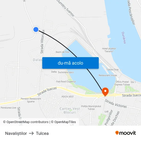 Harta de Navaliștilor către Tulcea