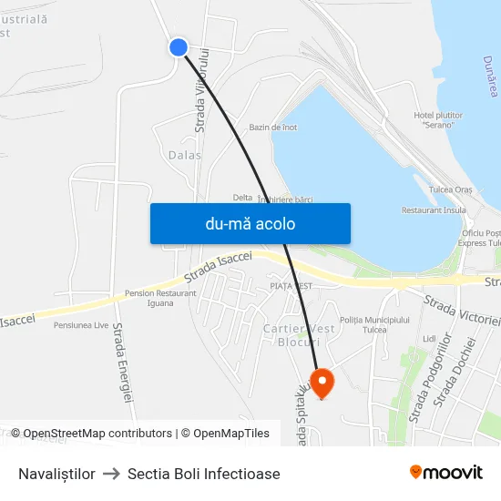 Harta de Navaliștilor către Sectia Boli Infectioase