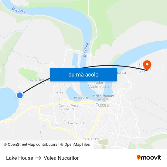 Harta de Lake House către Valea Nucarilor