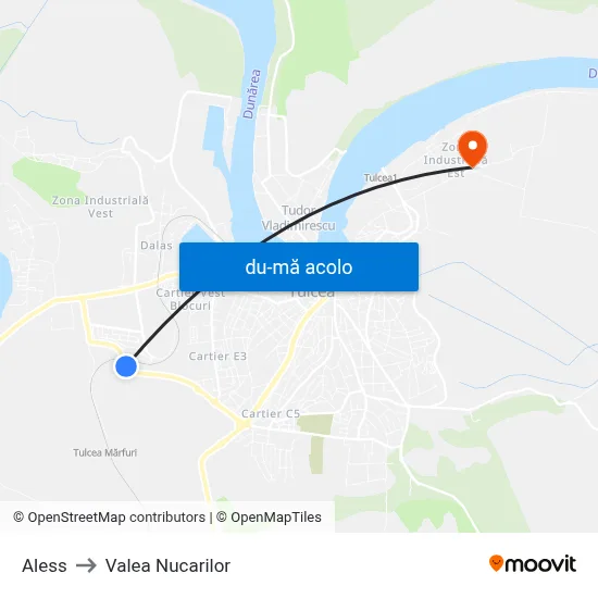 Harta de Aless către Valea Nucarilor