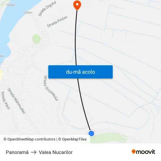 Harta de Panoramă către Valea Nucarilor